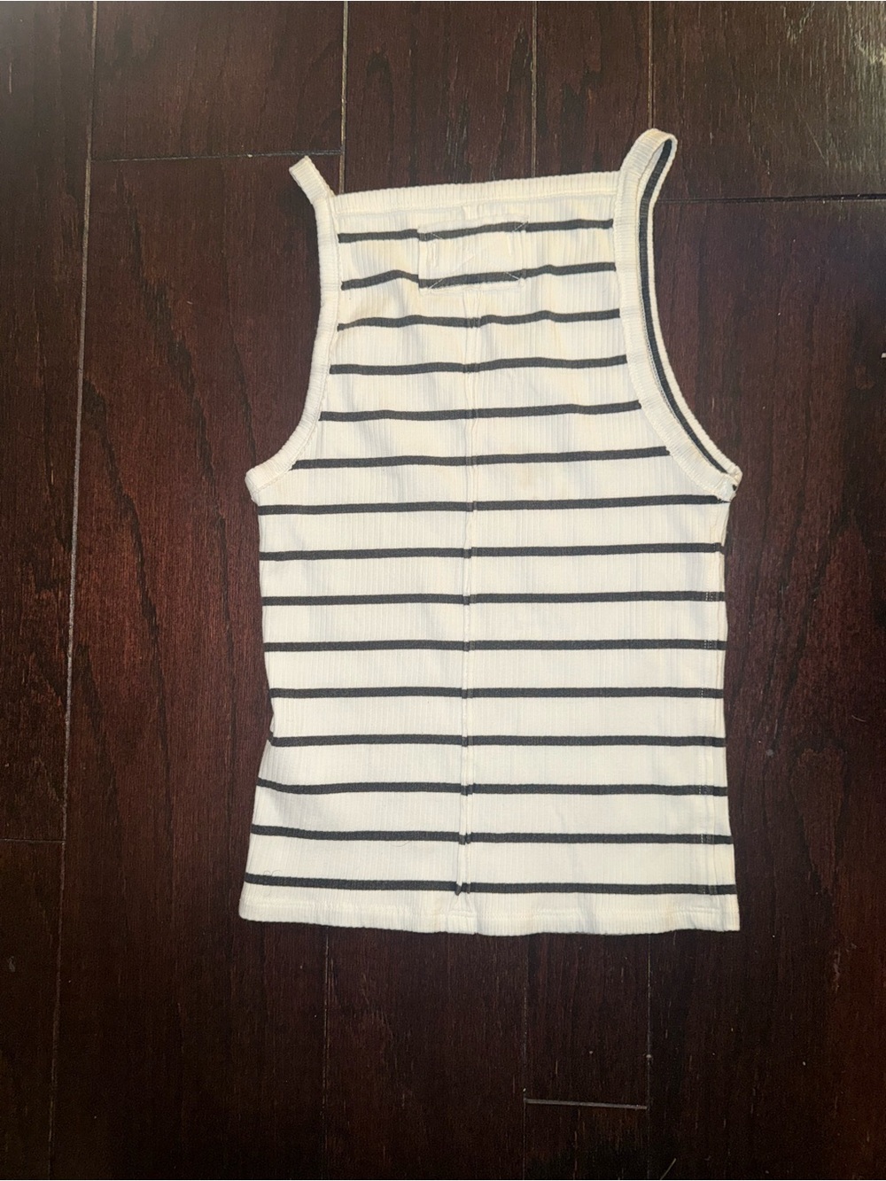Free People WE THE FREE Mia Tank Top Black & White Stripe Size Small - Picture 5 of 6
